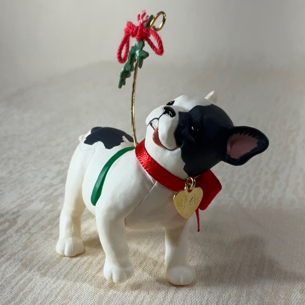 2014 Puppy Love French Bulldog Hallmark Keepsake Puppy Love Ornament